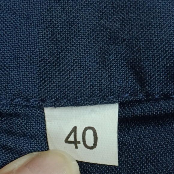 Women's Navy Blue Double Layered Printed Rayon Mandarin Collar Long Kurta - Picture 6 of 9